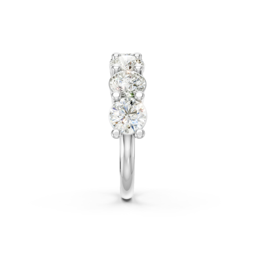 Round Shape Diamond Anniversary Band in Gold