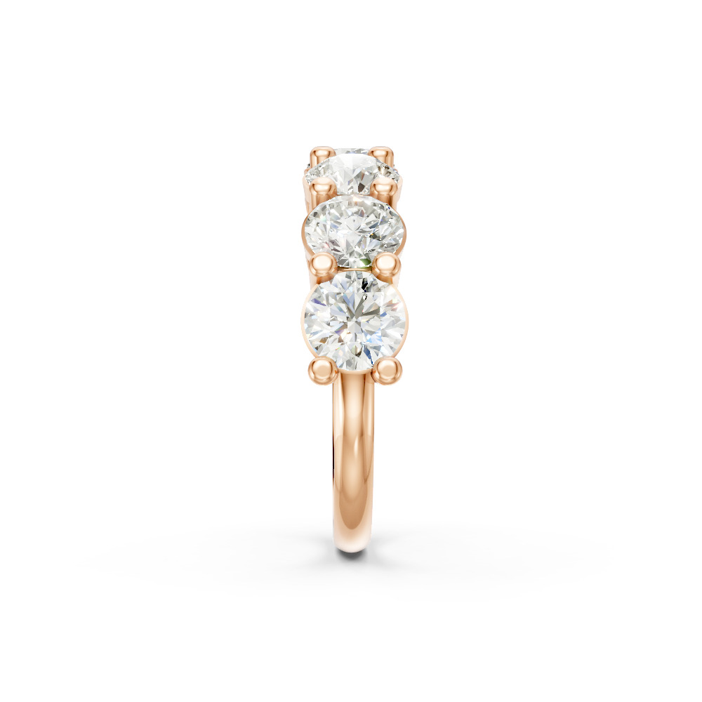 Round Shape Diamond Anniversary Band in Gold