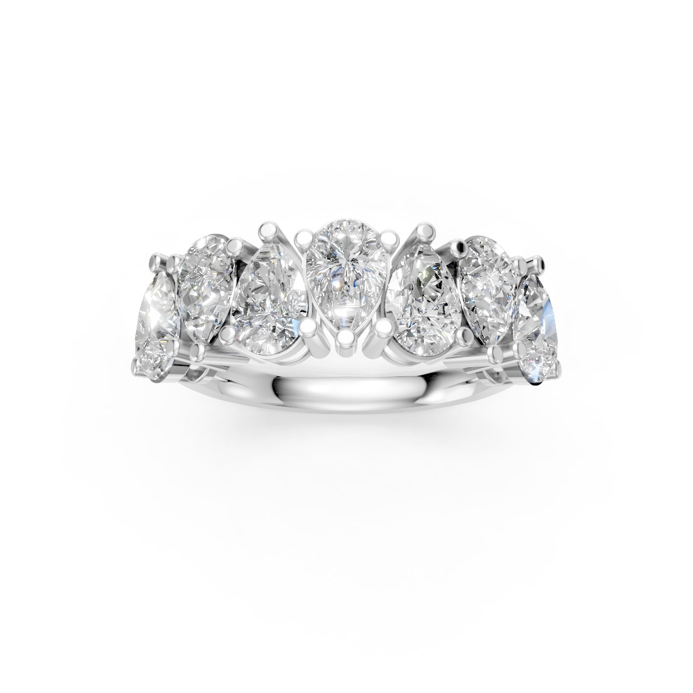 Pear Shape Diamond Anniversary Band in Gold