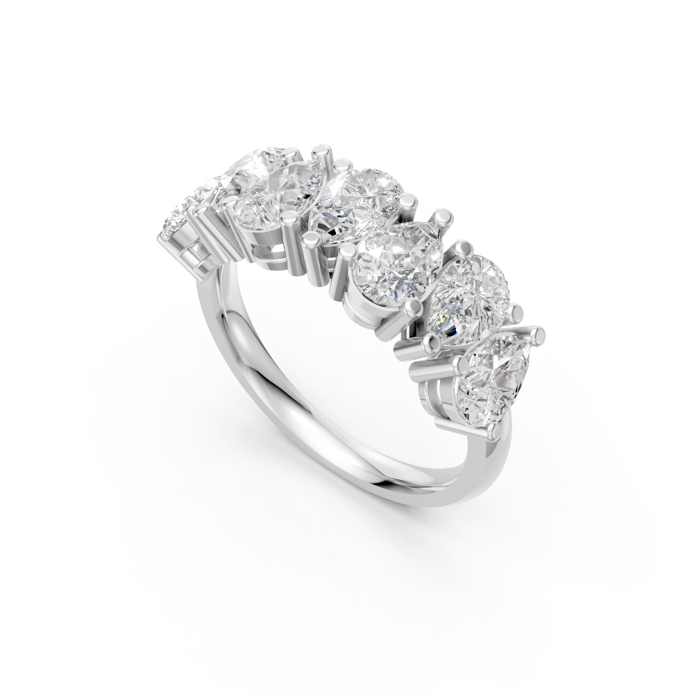 Pear Shape Diamond Anniversary Band in Gold