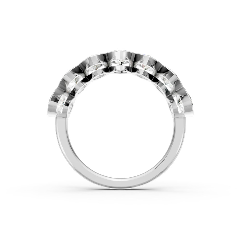 Marquise Shape Diamond Anniversary Band in Gold