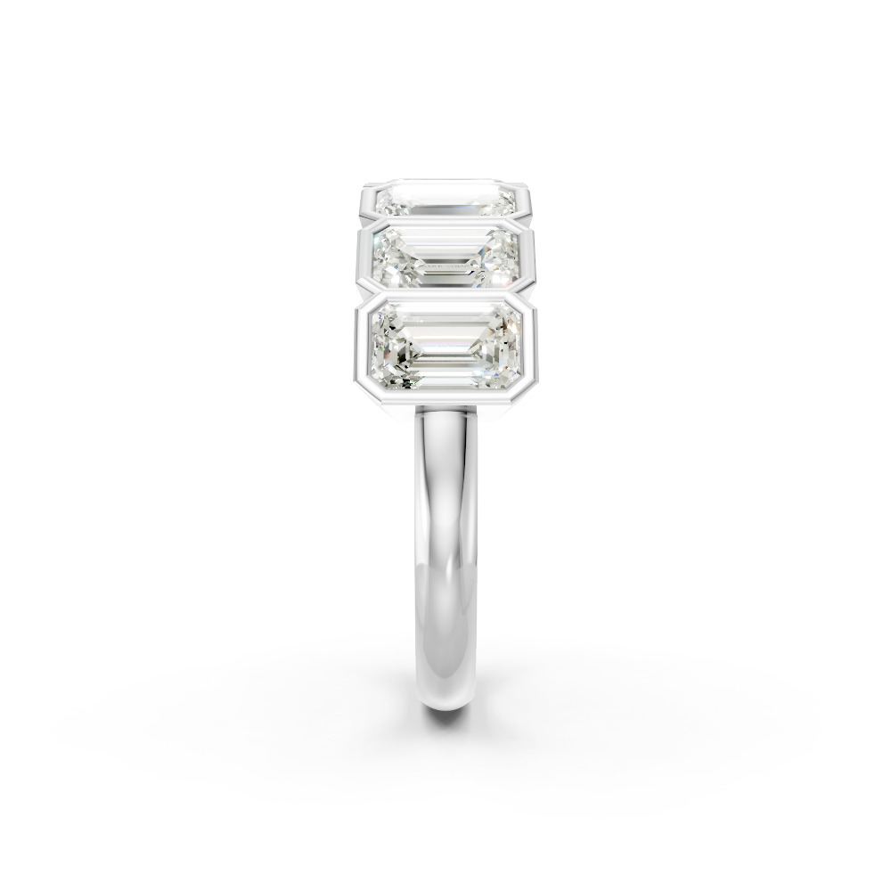 Emerald Shape Diamond Anniversary Band in Gold