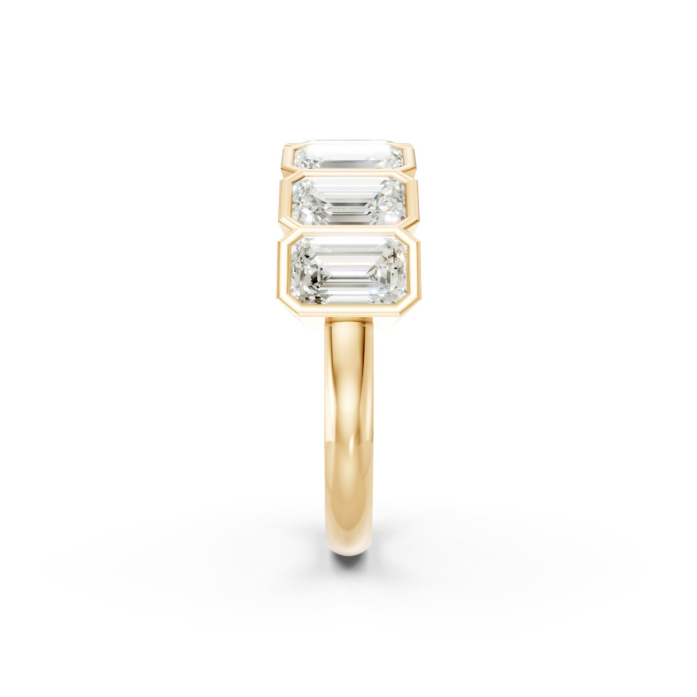 Emerald Shape Diamond Anniversary Band in Gold