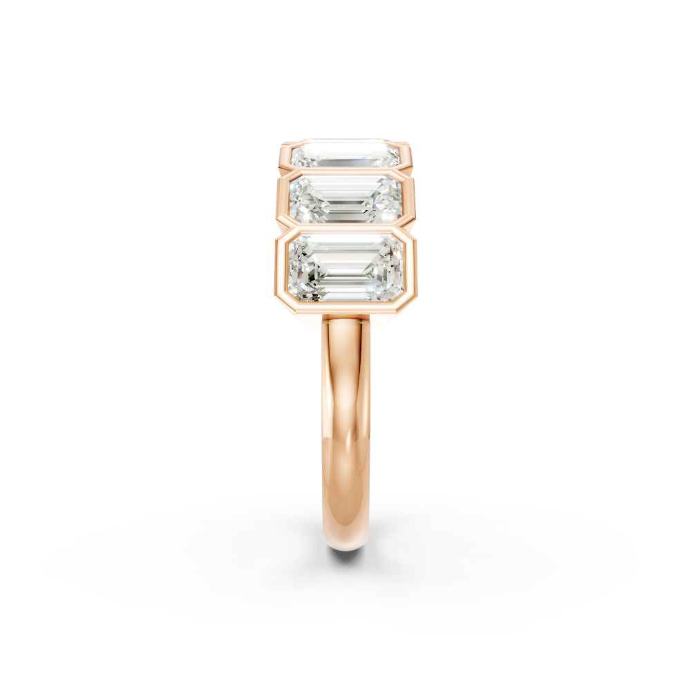 Emerald Shape Diamond Anniversary Band in Gold