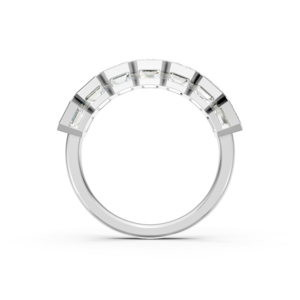 Emerald Shape Diamond Anniversary Band in Gold