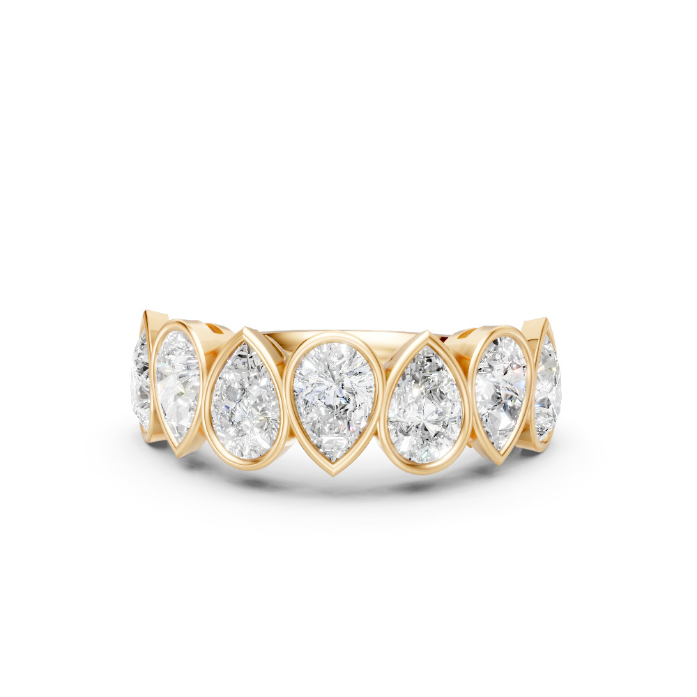 Pear Shape Diamond Anniversary Band in Gold