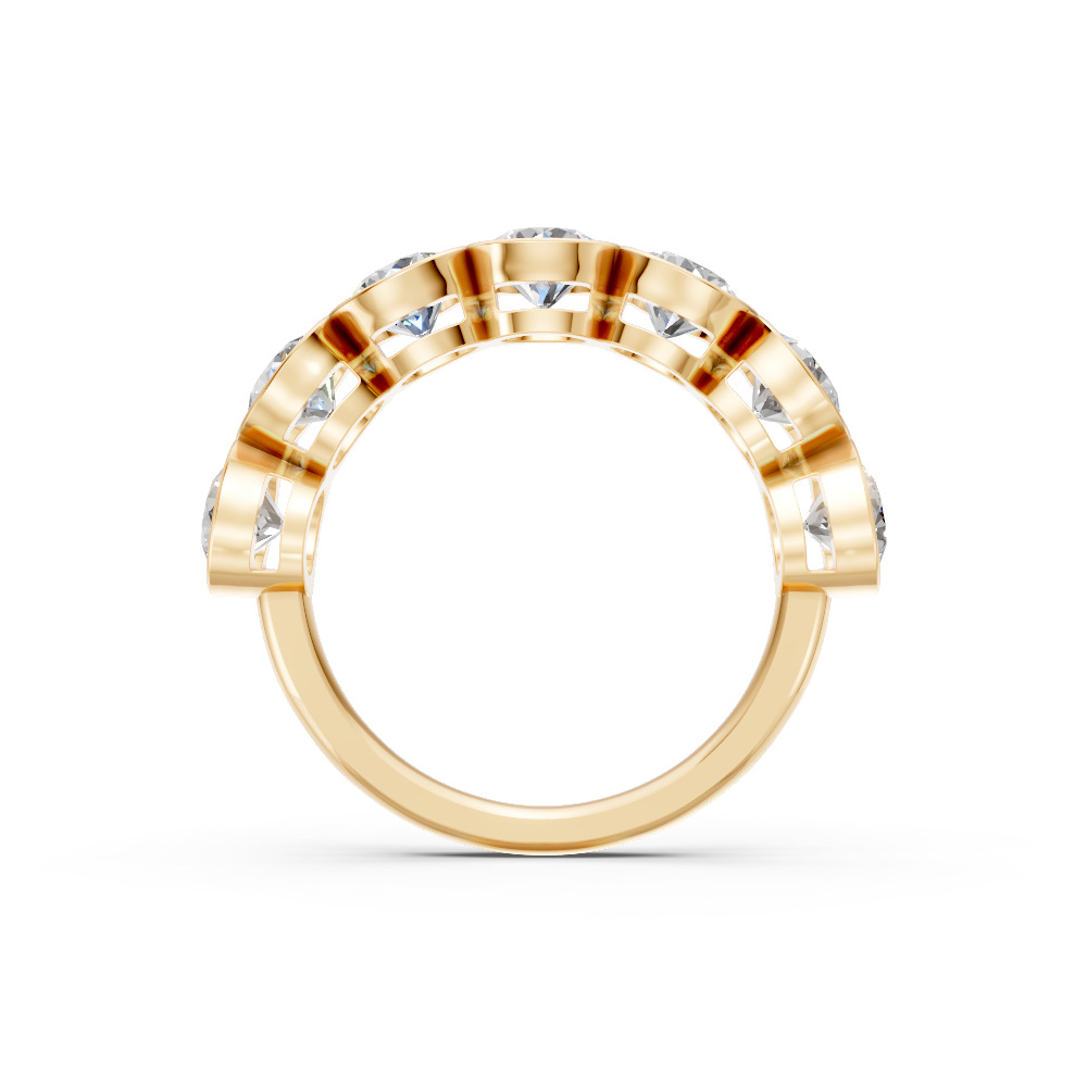 Round Shape Diamond Anniversary Band in Gold