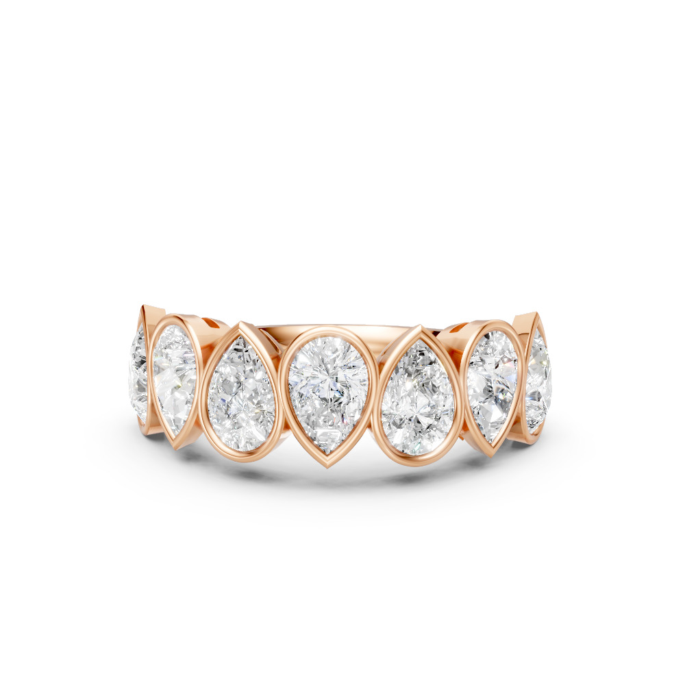 Pear Shape Diamond Anniversary Band in Gold