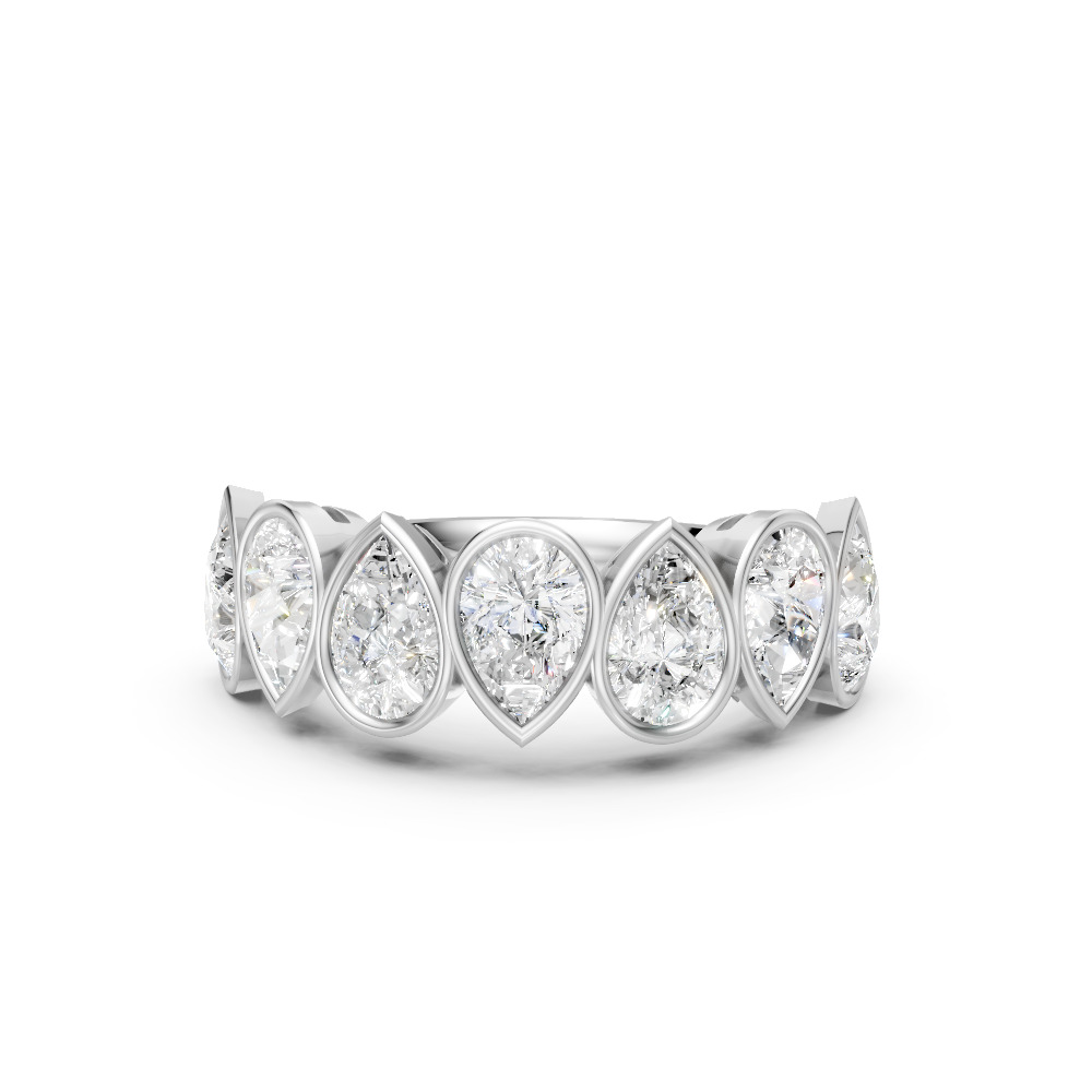 Pear Shape Diamond Anniversary Band in Gold