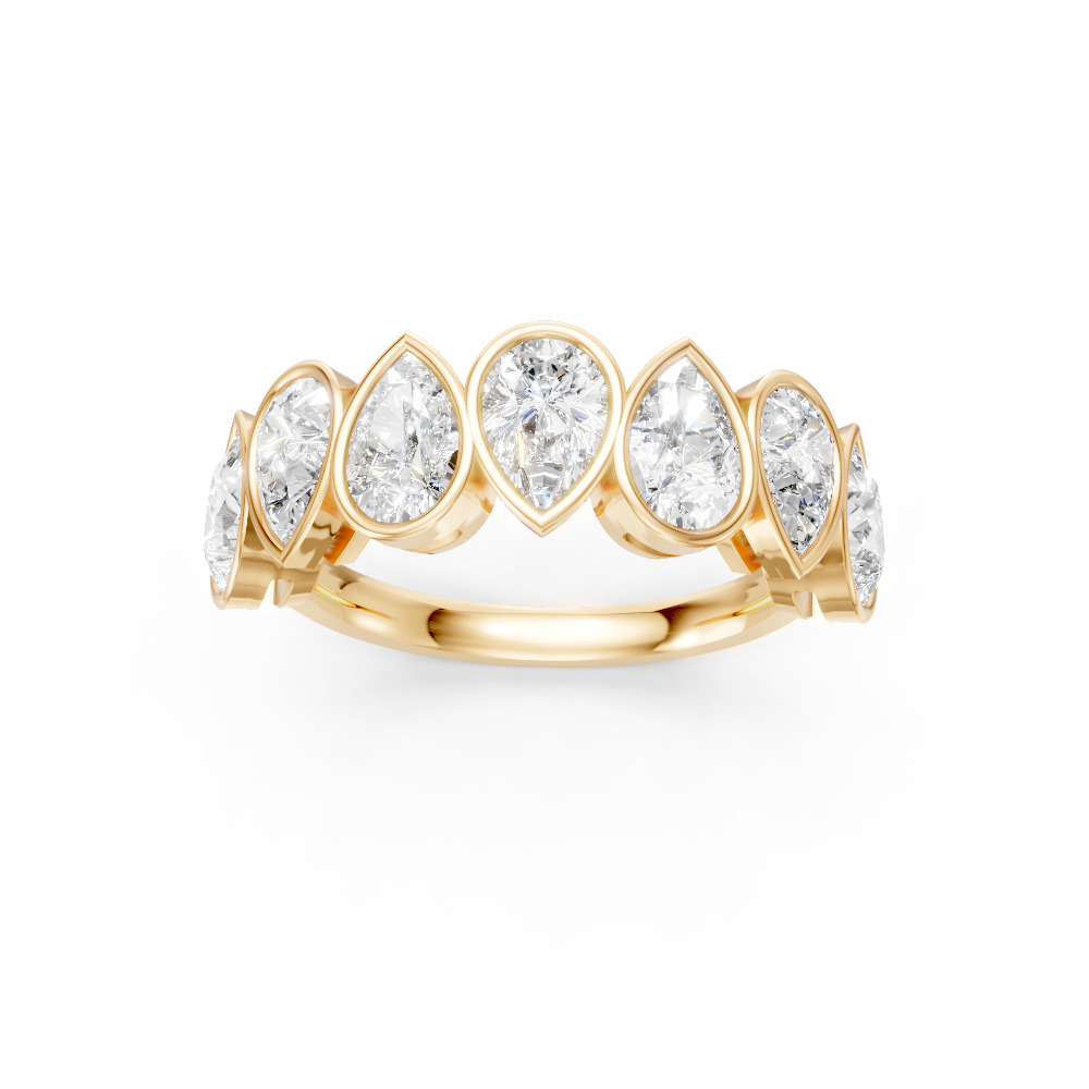 Pear Shape Diamond Anniversary Band in Gold