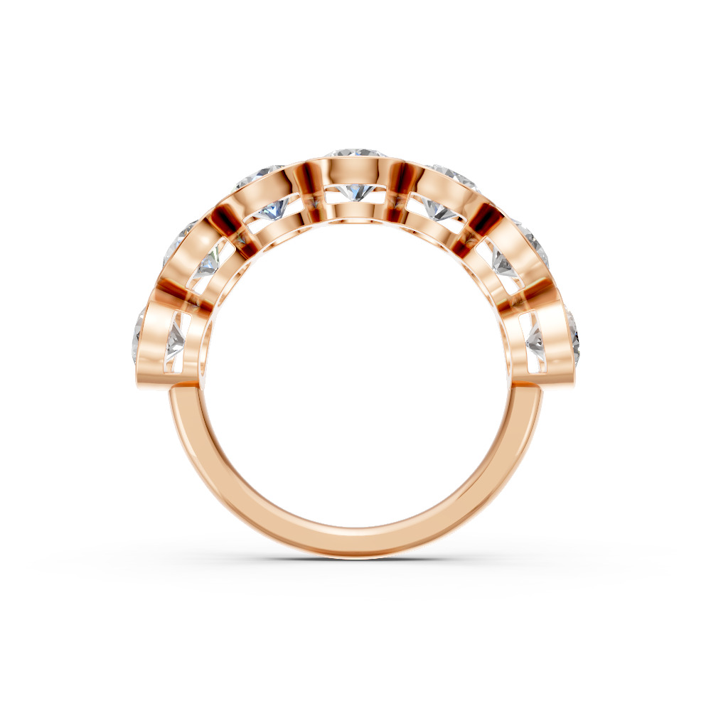 Round Shape Diamond Anniversary Band in Gold