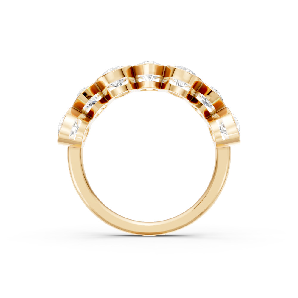 Pear Shape Diamond Anniversary Band in Gold