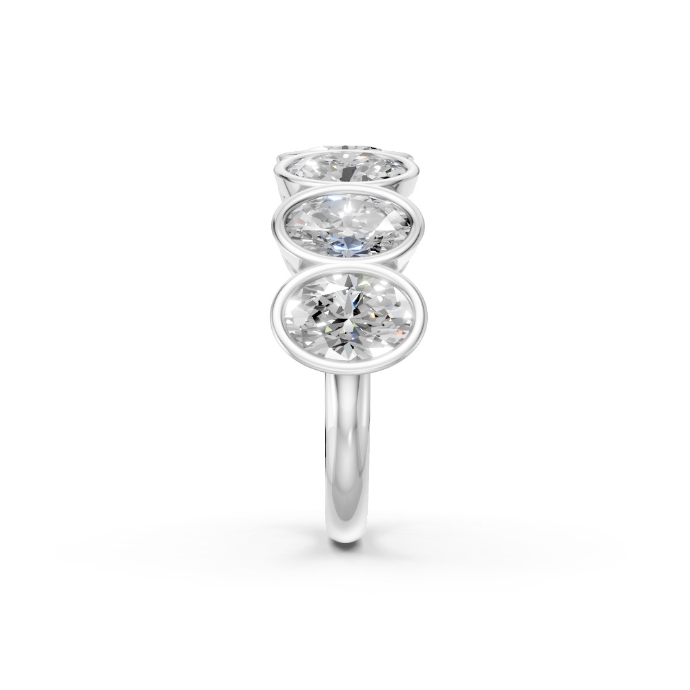 Oval Shape Diamond Anniversary Band in Gold