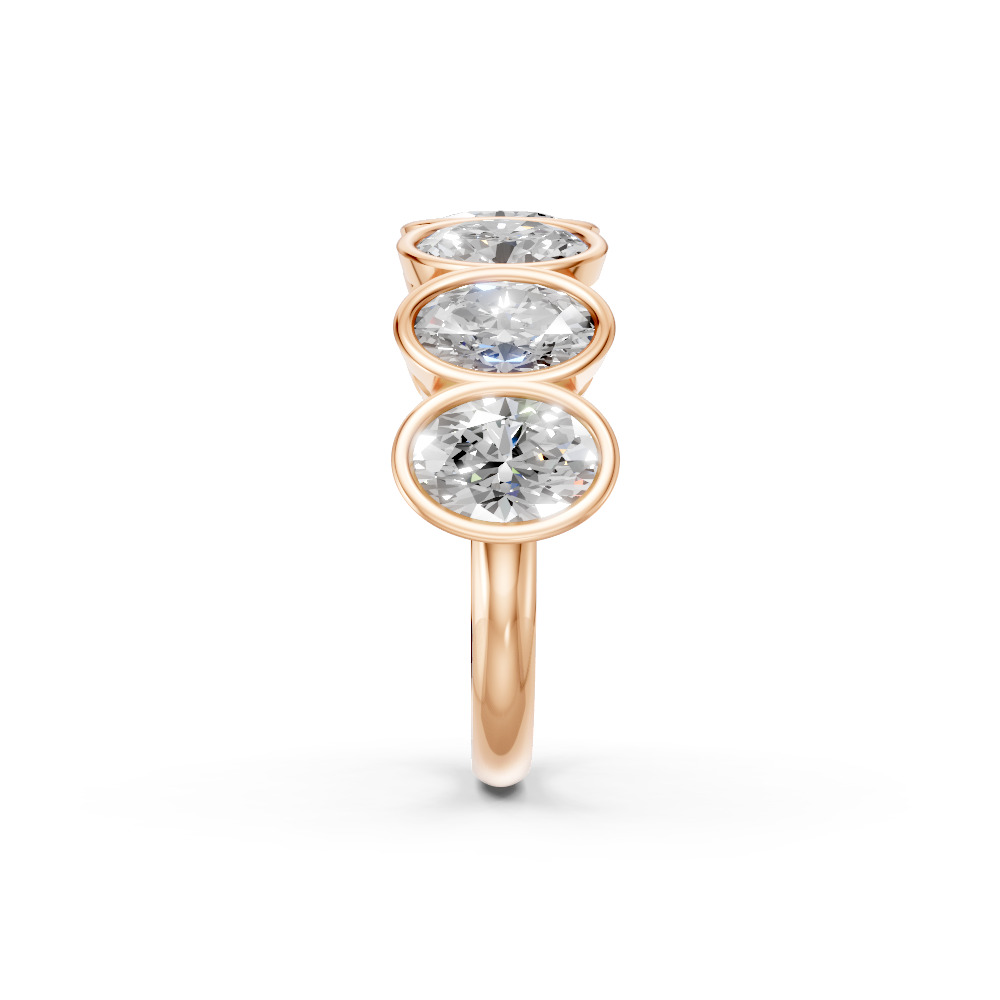 Oval Shape Diamond Anniversary Band in Gold