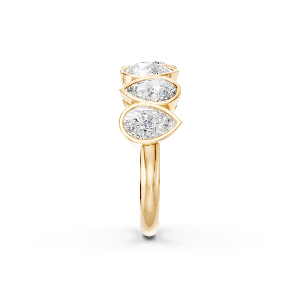 Pear Shape Diamond Anniversary Band in Gold