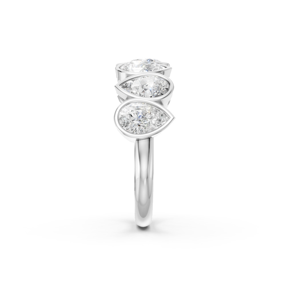 Pear Shape Diamond Anniversary Band in Gold