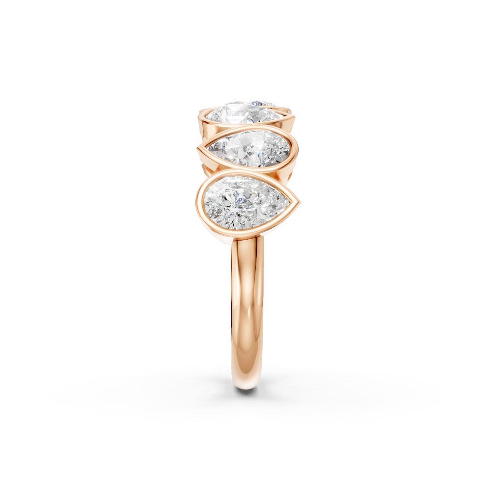 Pear Shape Diamond Anniversary Band in Gold