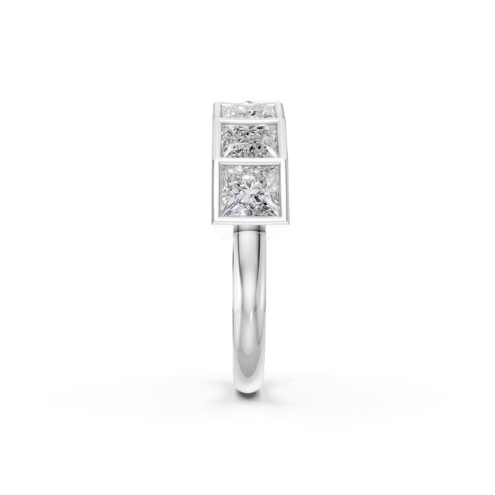 Princess Shape Diamond Anniversary Band in Gold