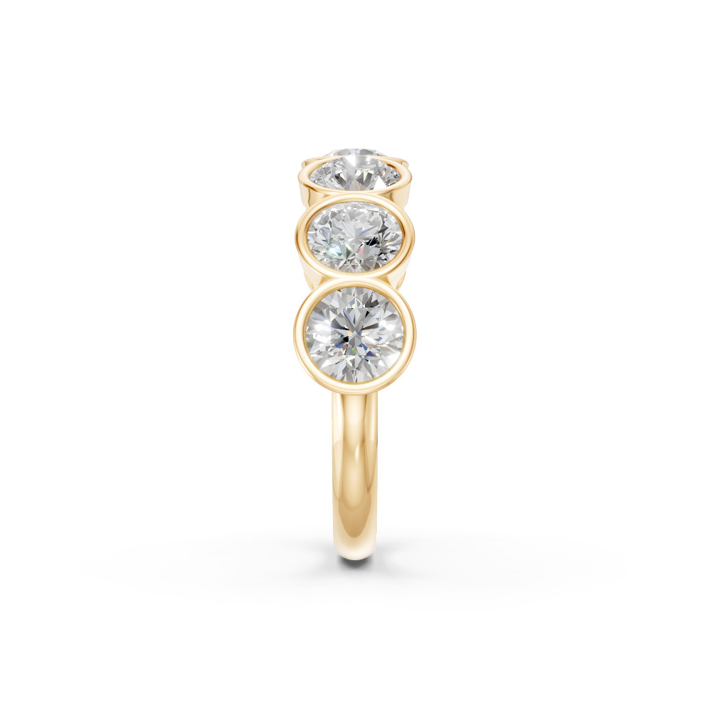 Round Shape Diamond Anniversary Band in Gold