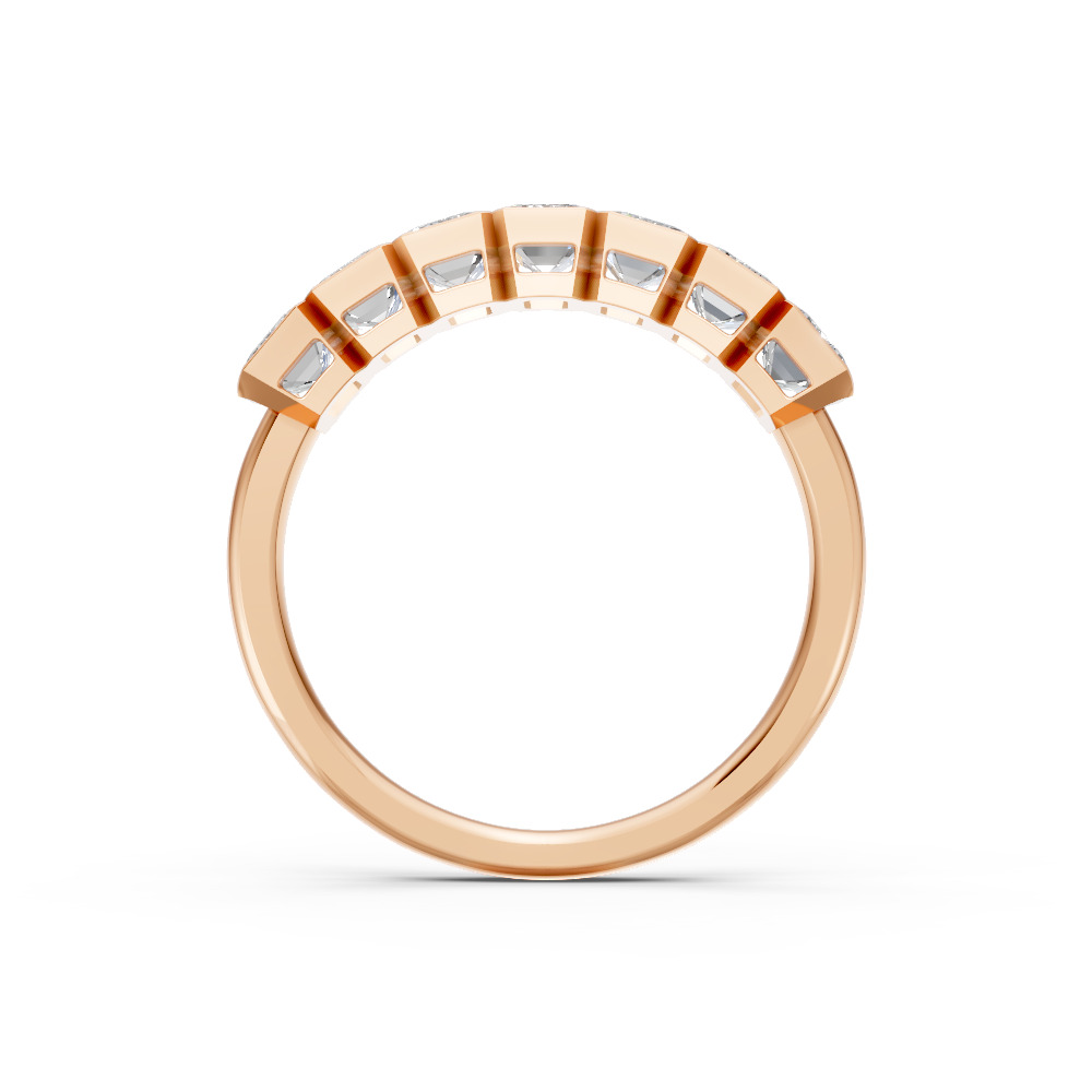 Emerald Shape Diamond Anniversary Band in Gold
