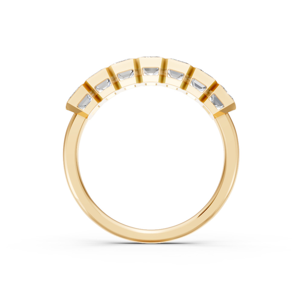Emerald Shape Diamond Anniversary Band in Gold