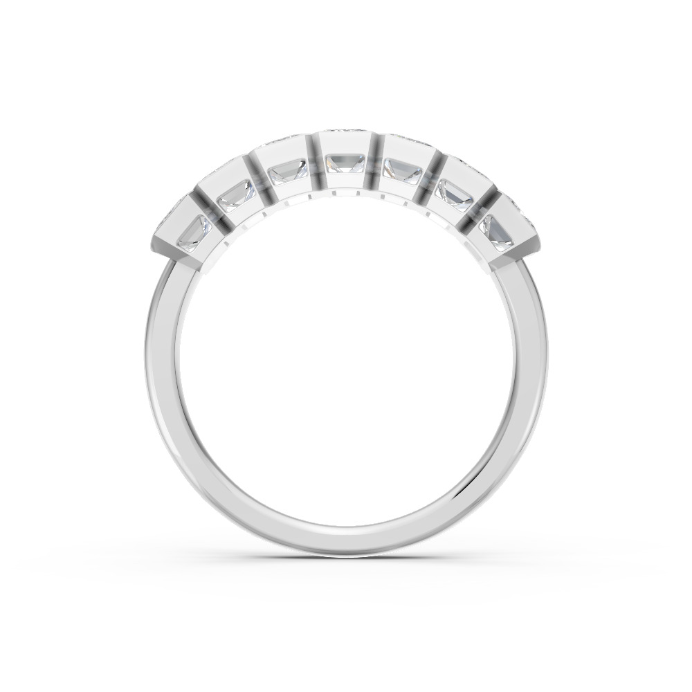 Emerald Shape Diamond Anniversary Band in Gold
