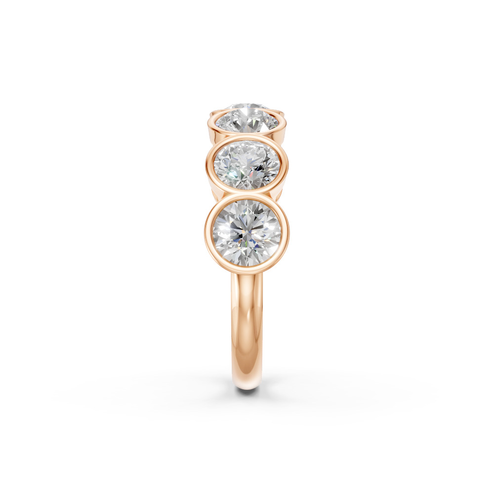 Round Shape Diamond Anniversary Band in Gold