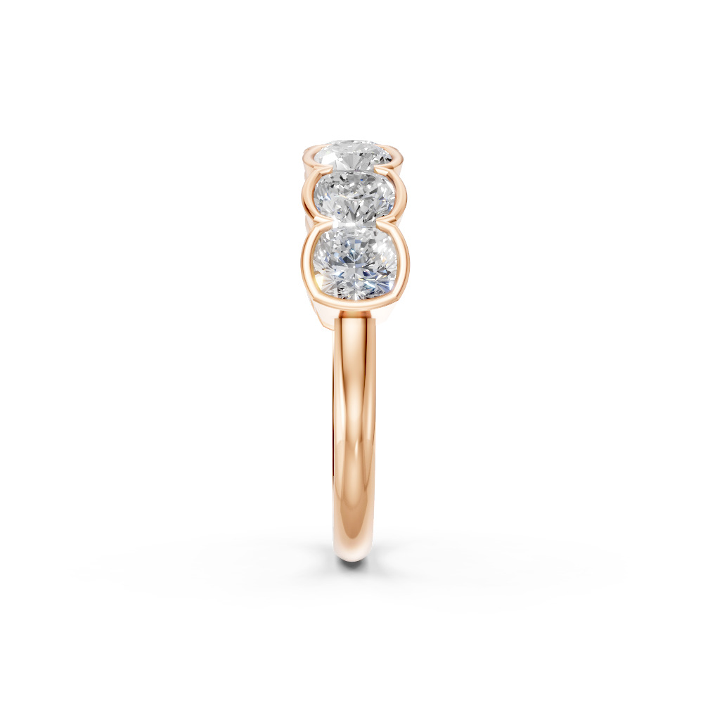 Cushion Shape Diamond Anniversary Band in Gold