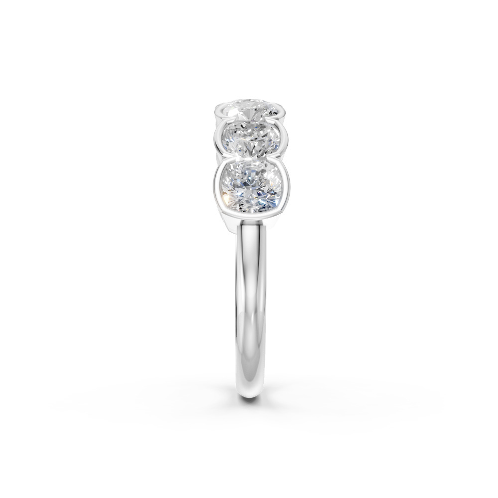 Cushion Shape Diamond Anniversary Band in Gold