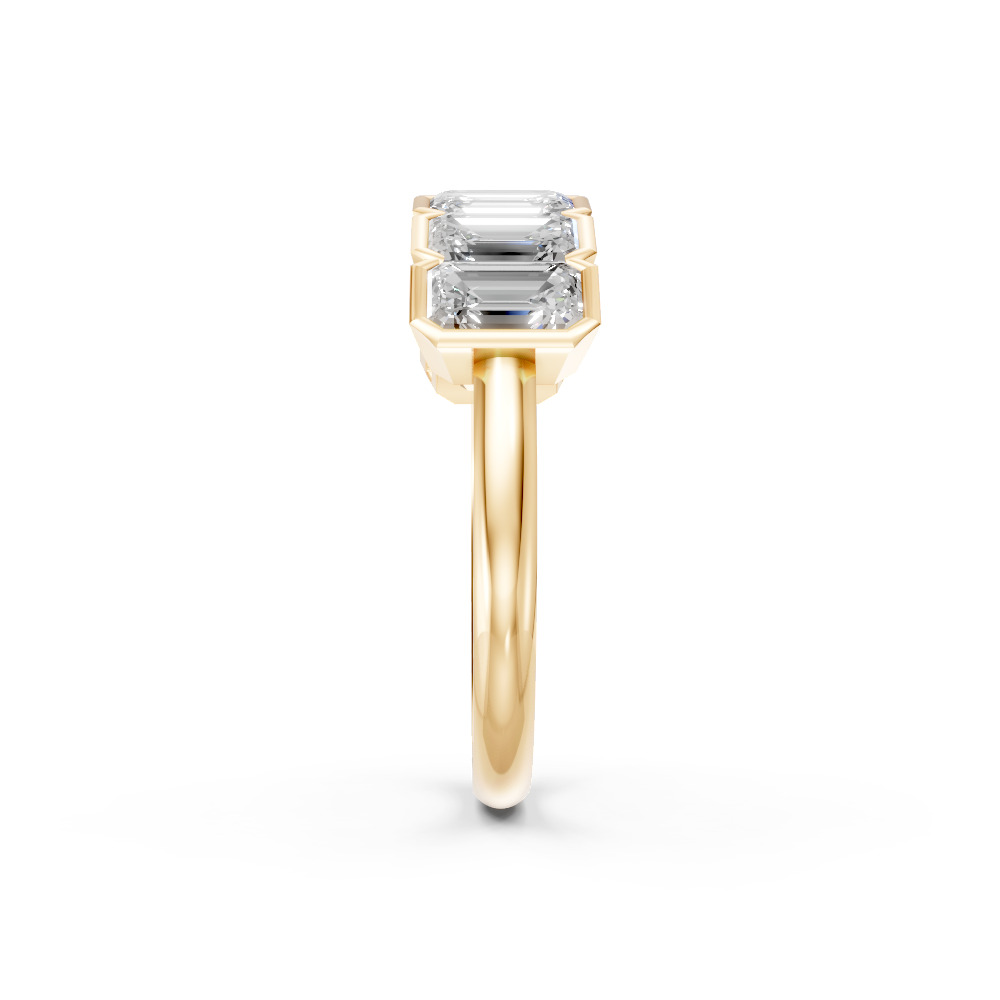 Emerald Shape Diamond Anniversary Band in Gold