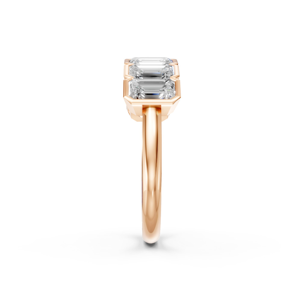 Emerald Shape Diamond Anniversary Band in Gold