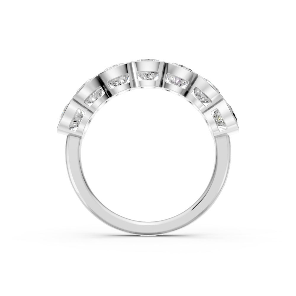 Cushion Shape Diamond Anniversary Band in Gold