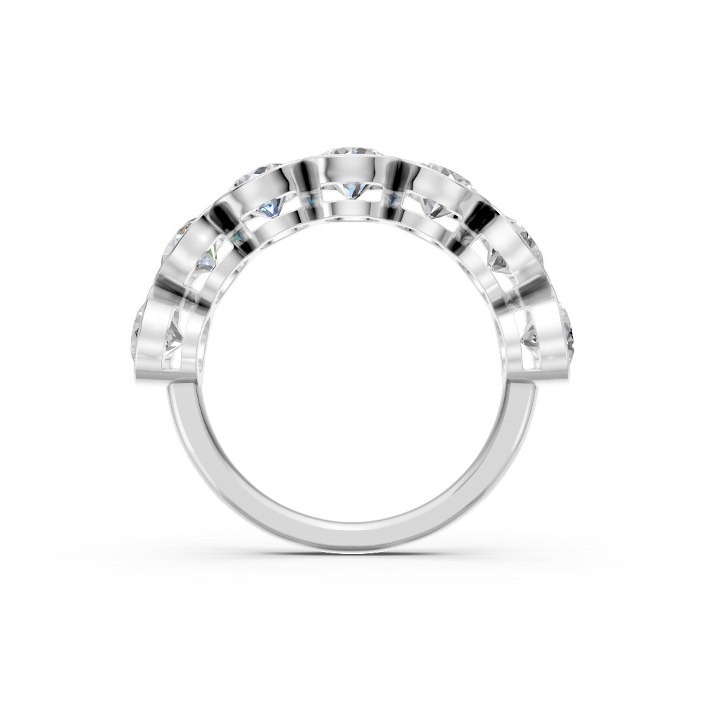 Round Shape Diamond Anniversary Band in Gold