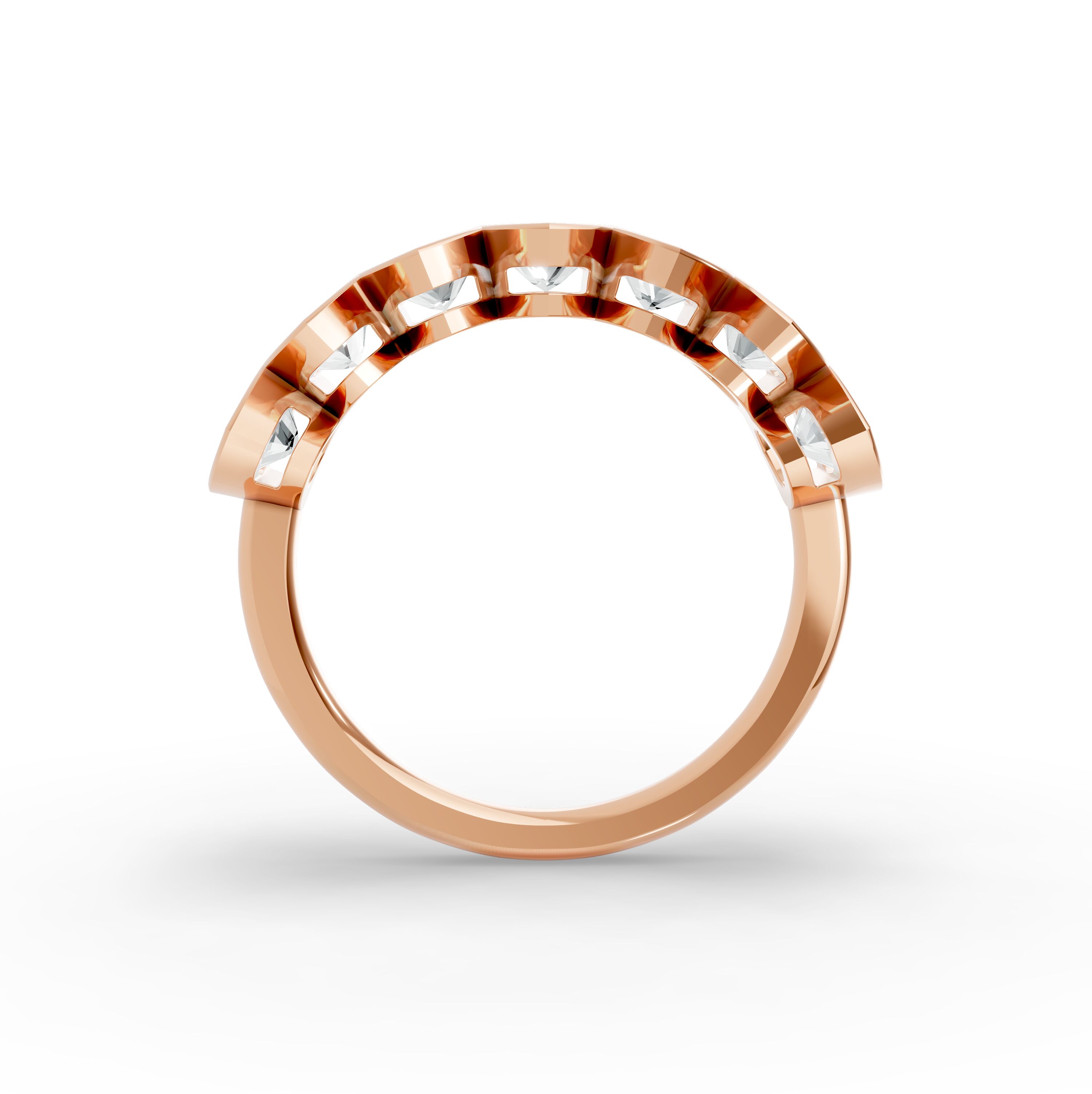 Marquise Shape Diamond Anniversary Band in Gold