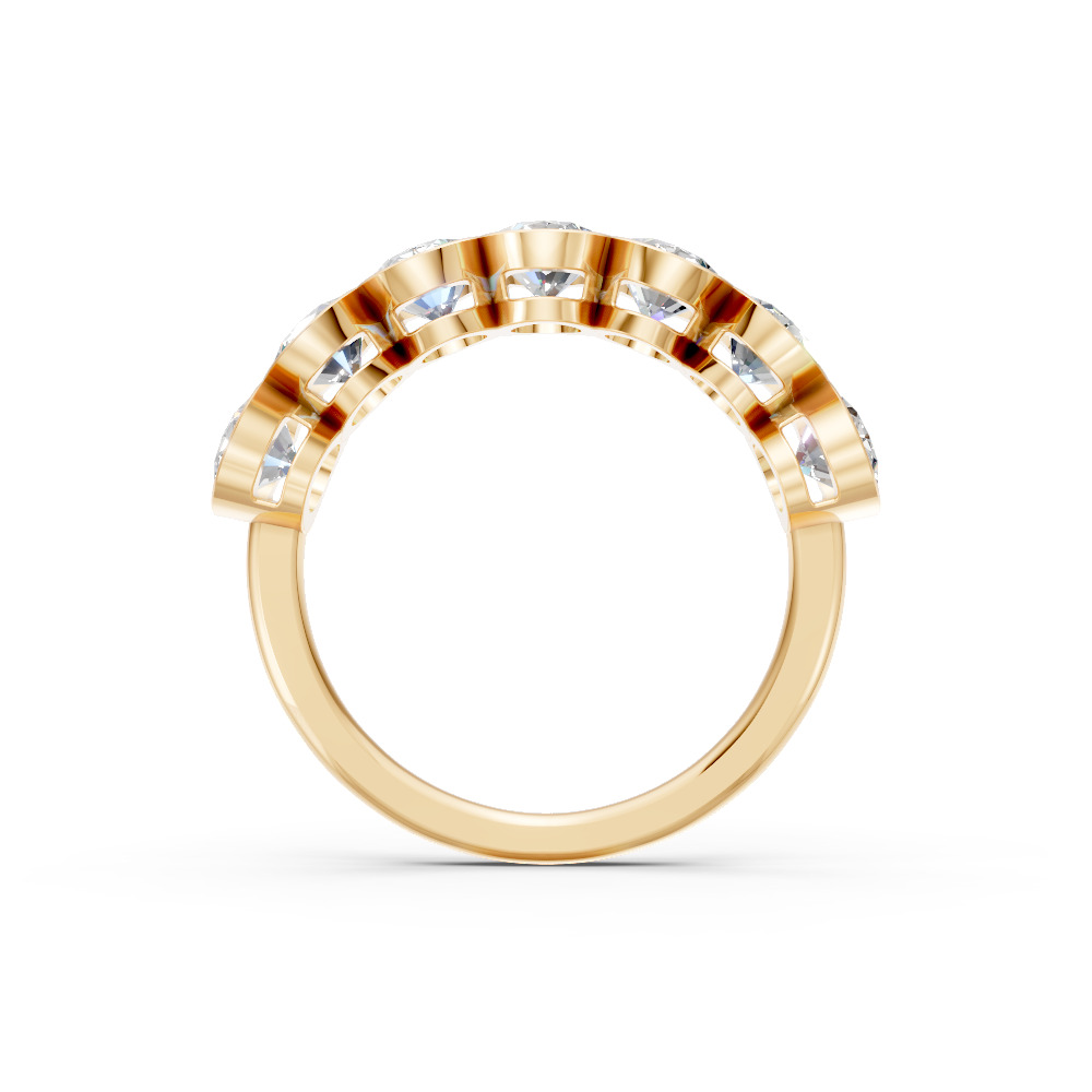 Oval Shape Diamond Anniversary Band in Gold