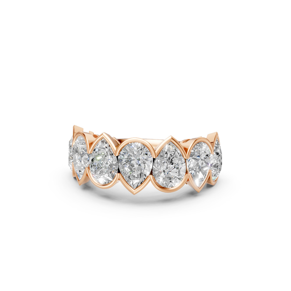 Pear Shape Diamond Anniversary Band in Gold