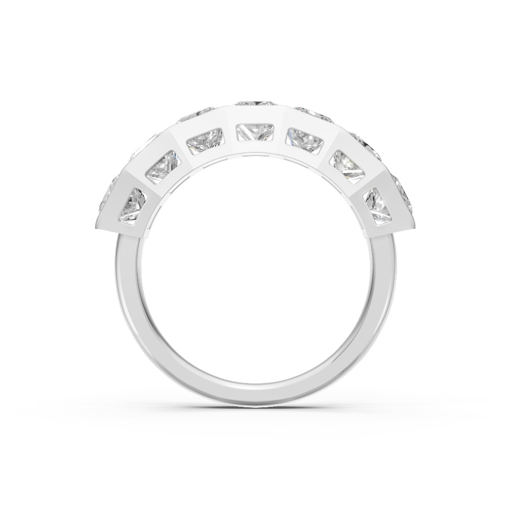 Princess Shape Diamond Anniversary Band in Gold