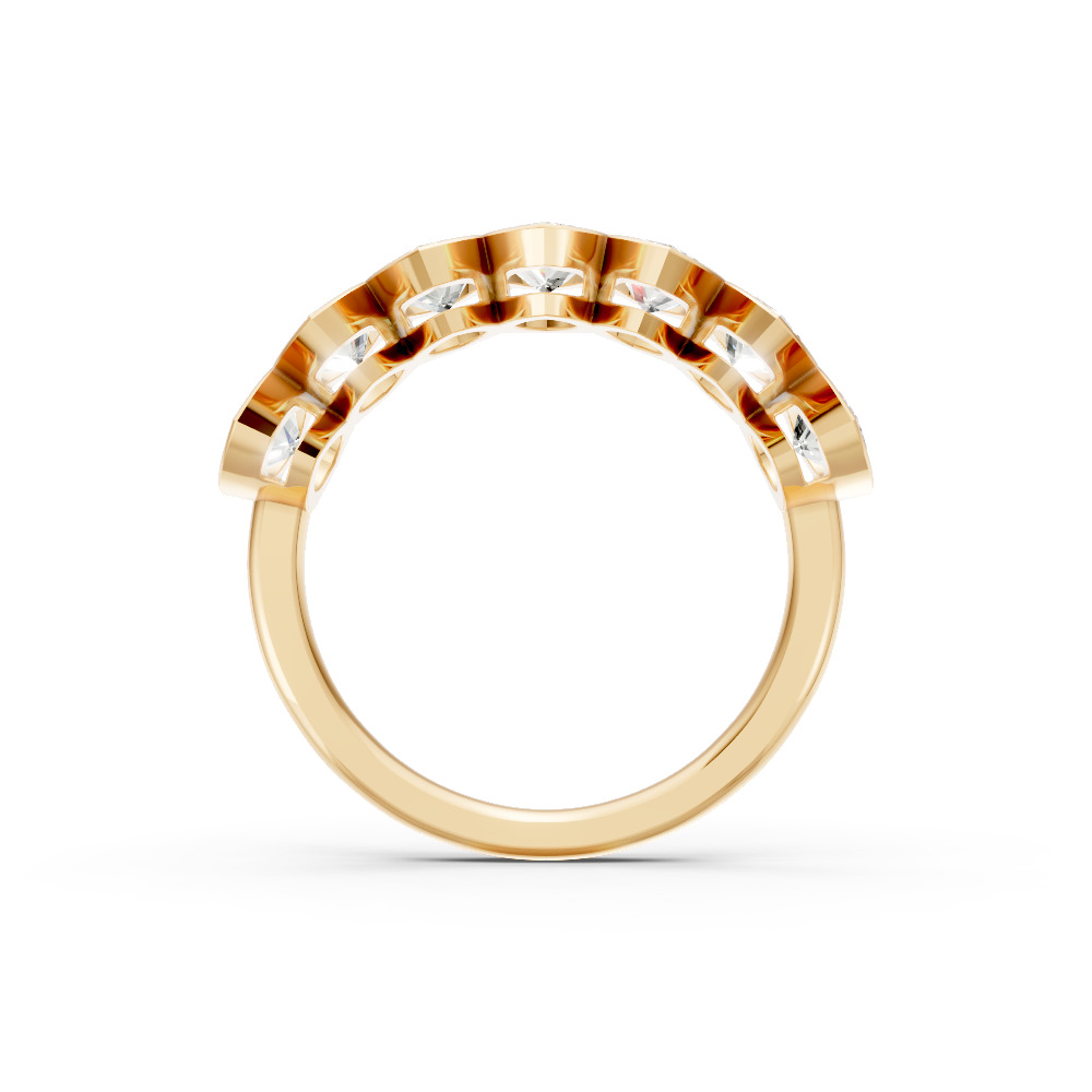Marquise Shape Diamond Anniversary Band in Gold