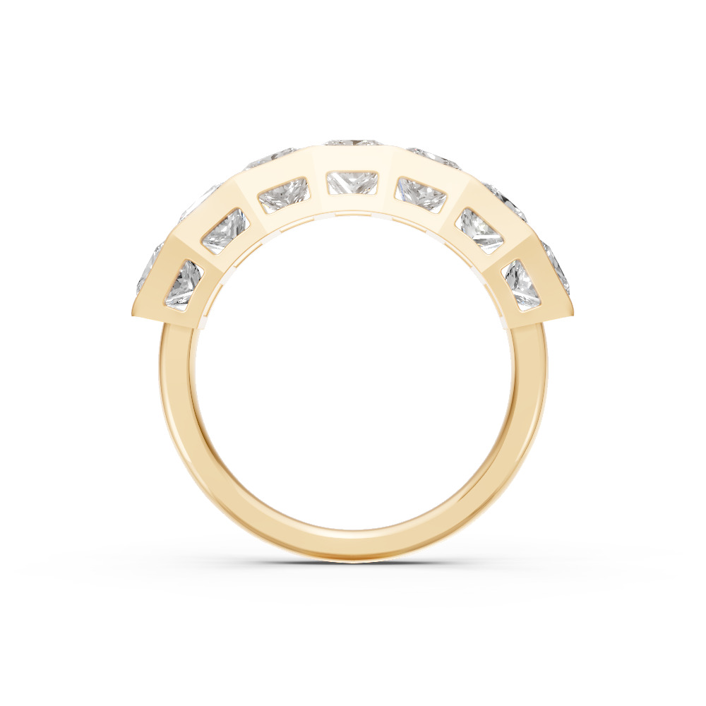Princess Shape Diamond Anniversary Band in Gold