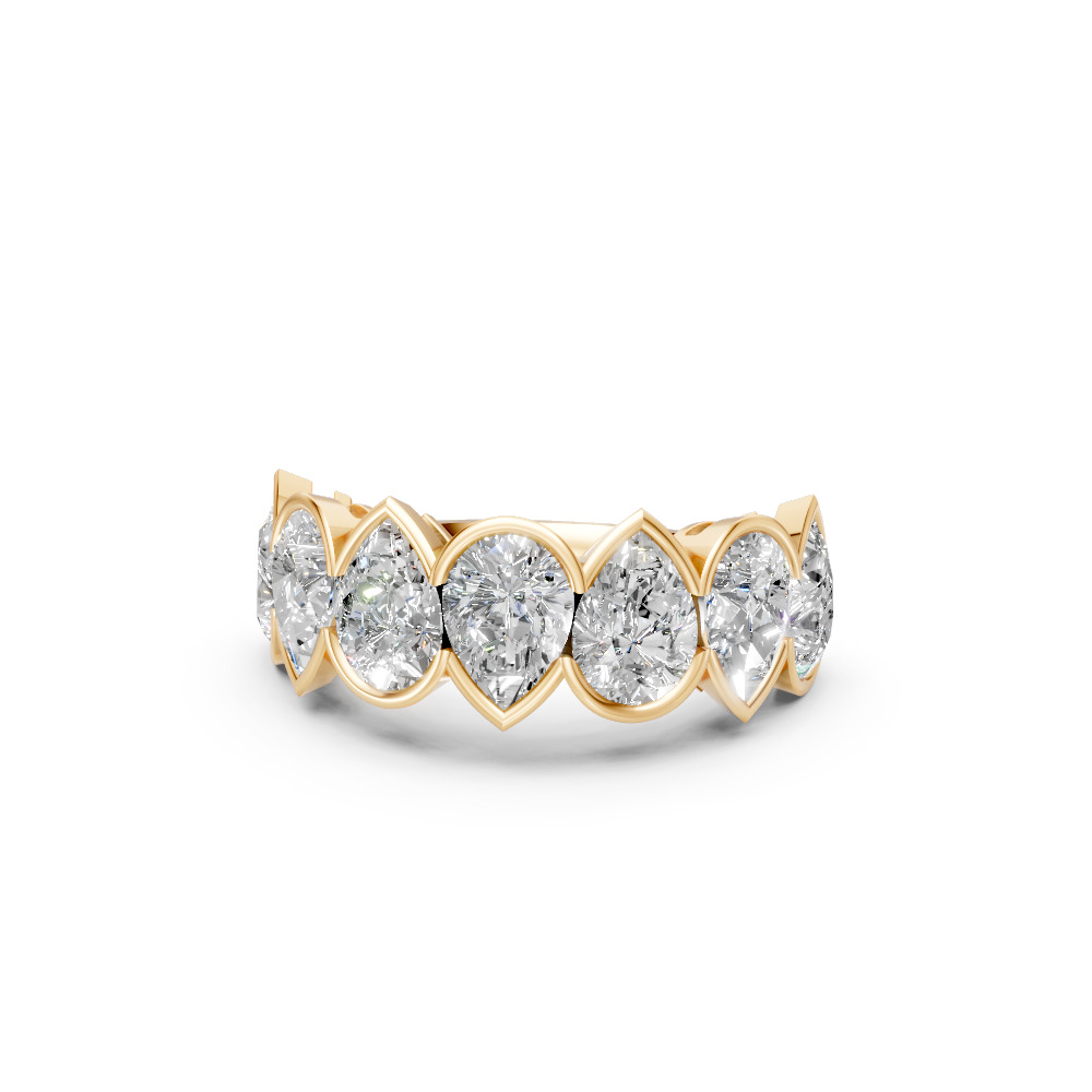 Pear Shape Diamond Anniversary Band in Gold