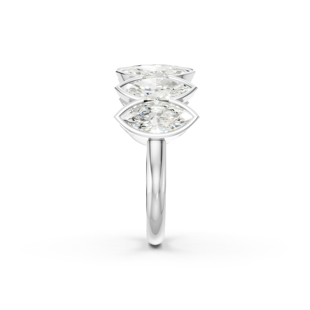 Marquise Shape Diamond Anniversary Band in Gold