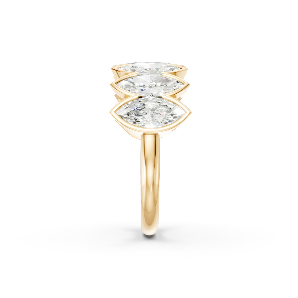 Marquise Shape Diamond Anniversary Band in Gold