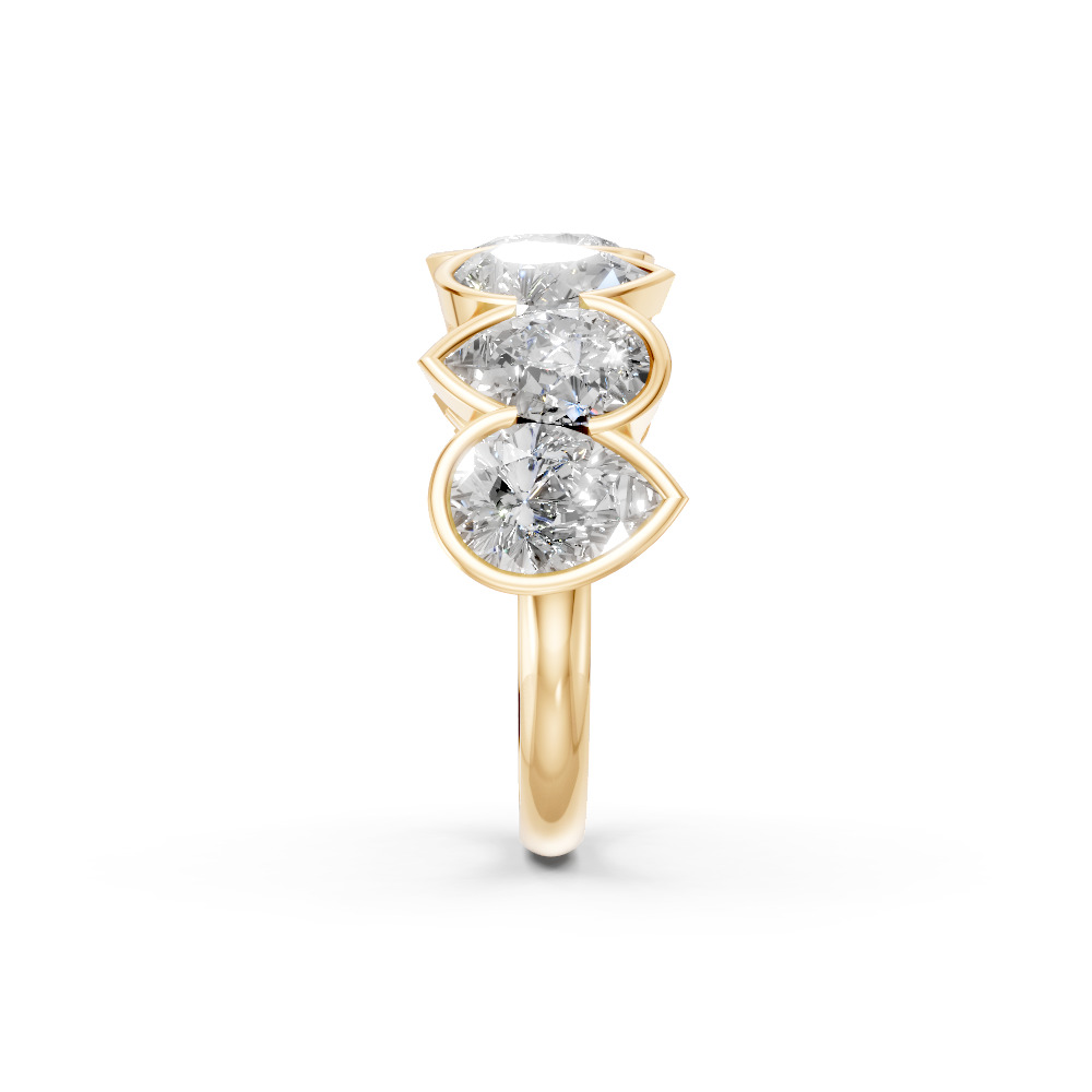 Pear Shape Diamond Anniversary Band in Gold