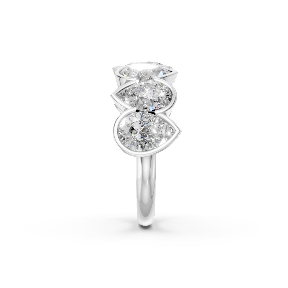 Pear Shape Diamond Anniversary Band in Gold