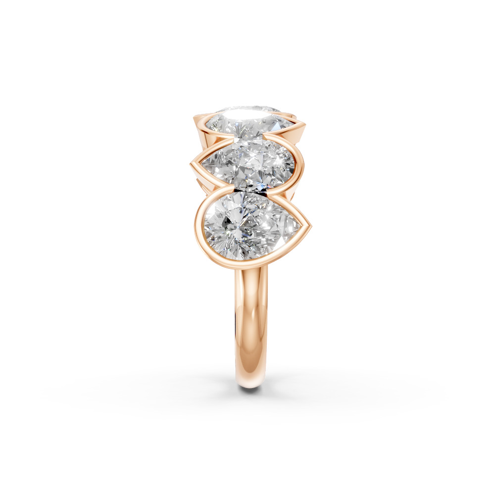 Pear Shape Diamond Anniversary Band in Gold
