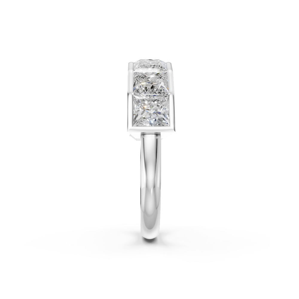 Princess Shape Diamond Anniversary Band in Gold