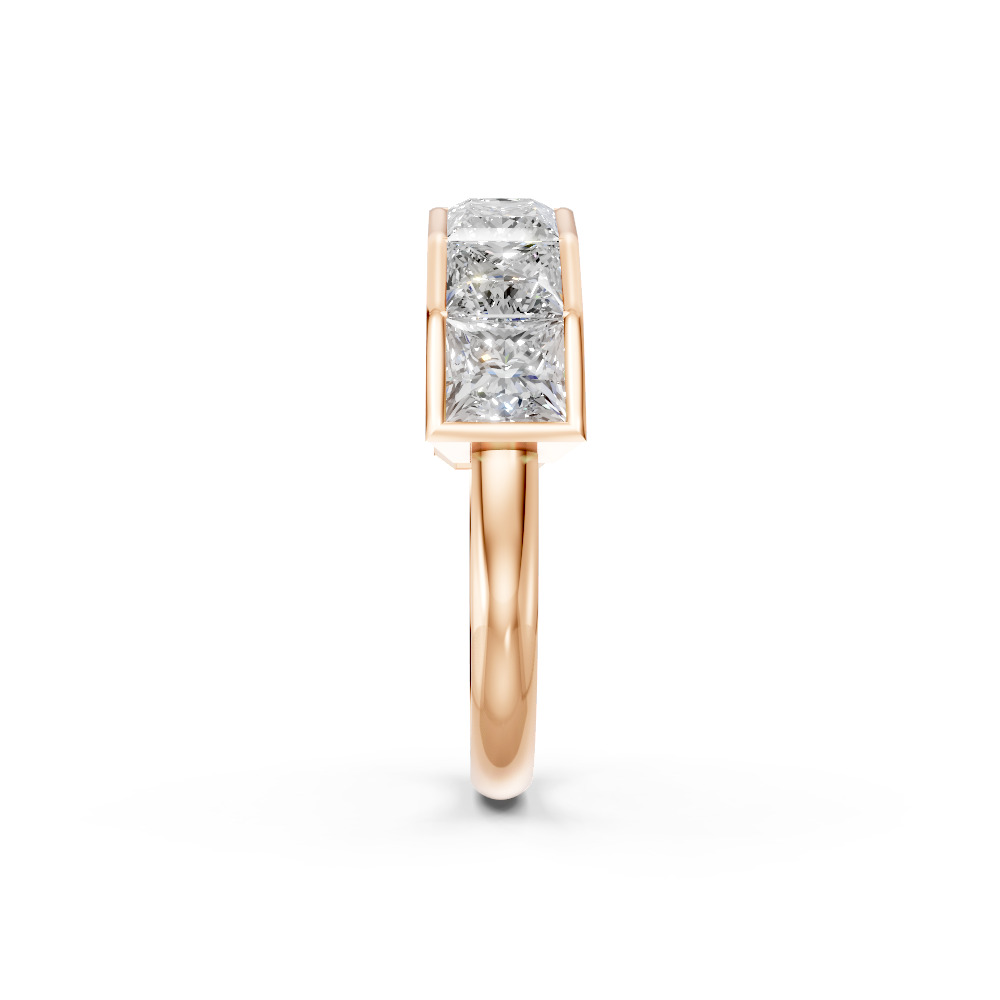 Princess Shape Diamond Anniversary Band in Gold