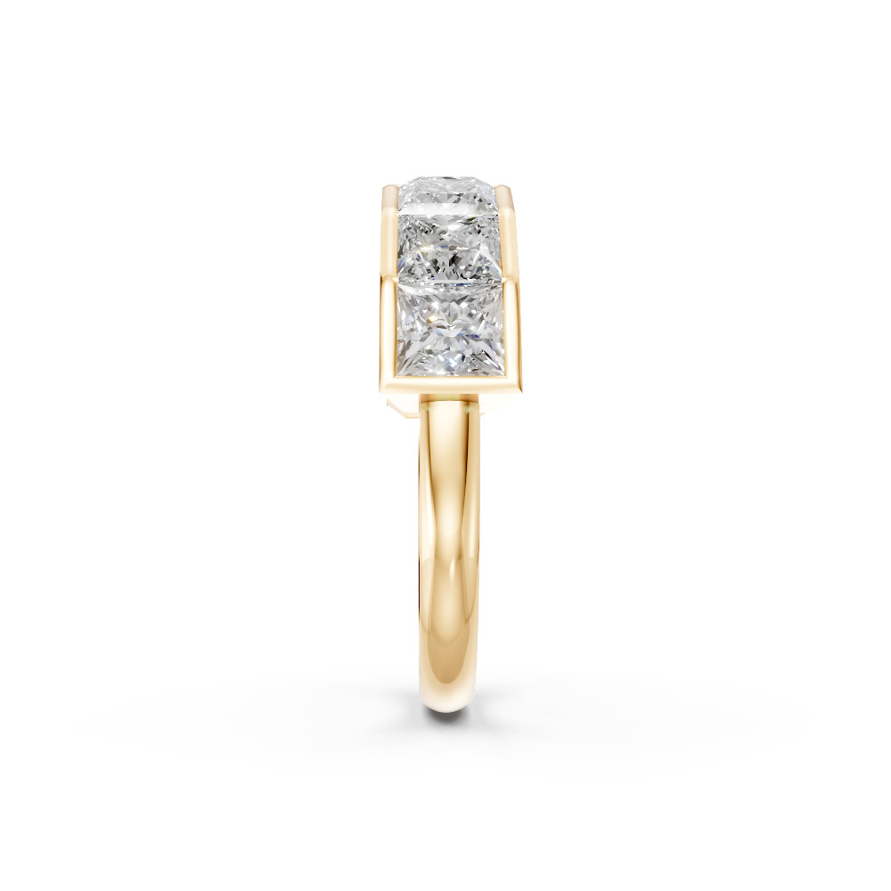 Princess Shape Diamond Anniversary Band in Gold