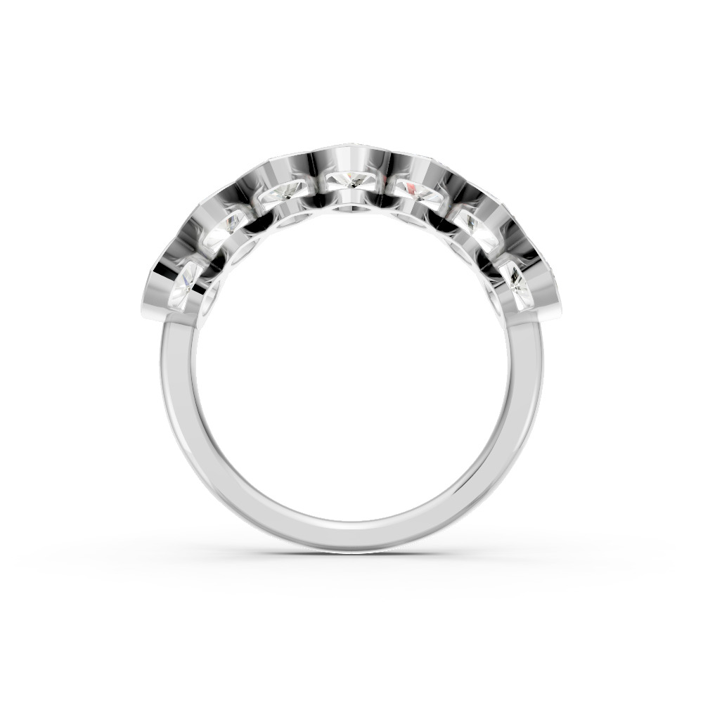 Marquise Shape Diamond Anniversary Band in Gold