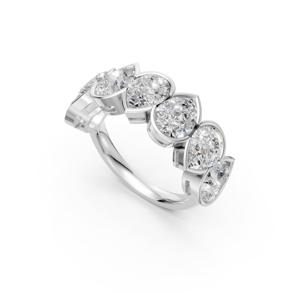 Pear Shape Diamond Anniversary Band in Gold
